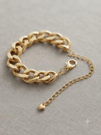 Gold chain bracelet