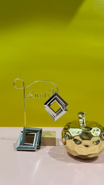 Geometric square silver