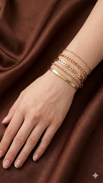 Gold chain set