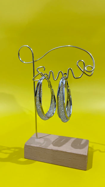 Silver foil oval