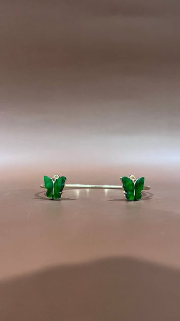 Green butterfly bangle